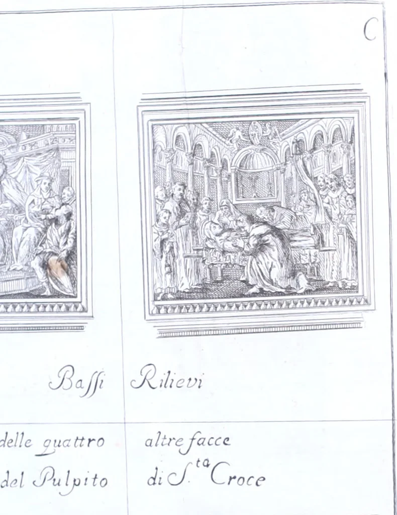 An illustration from Notizie istoriche delle chiese fiorentine, divise ne' suoi quartieri, 1754, leaf 74