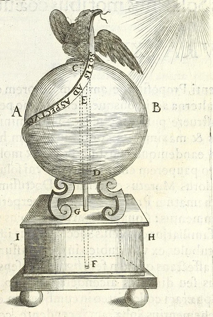 An illustration from Noua et amaenior de admirando fontium genio (ex abditas naturae claustris, in orbis lucem emanante) philosophia : perenne fluere iussa, 1659, leaf 135