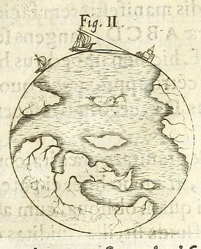 An illustration from Noua et amaenior de admirando fontium genio (ex abditas naturae claustris, in orbis lucem emanante) philosophia : perenne fluere iussa, 1659, leaf 45
