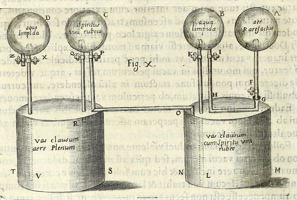 An illustration from Noua et amaenior de admirando fontium genio (ex abditas naturae claustris, in orbis lucem emanante) philosophia : perenne fluere iussa, 1659, leaf 68