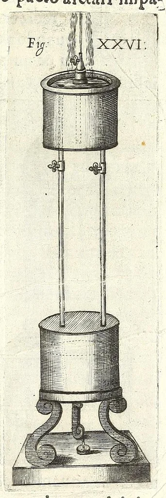 An illustration from Noua et amaenior de admirando fontium genio (ex abditas naturae claustris, in orbis lucem emanante) philosophia : perenne fluere iussa, 1659, leaf 95