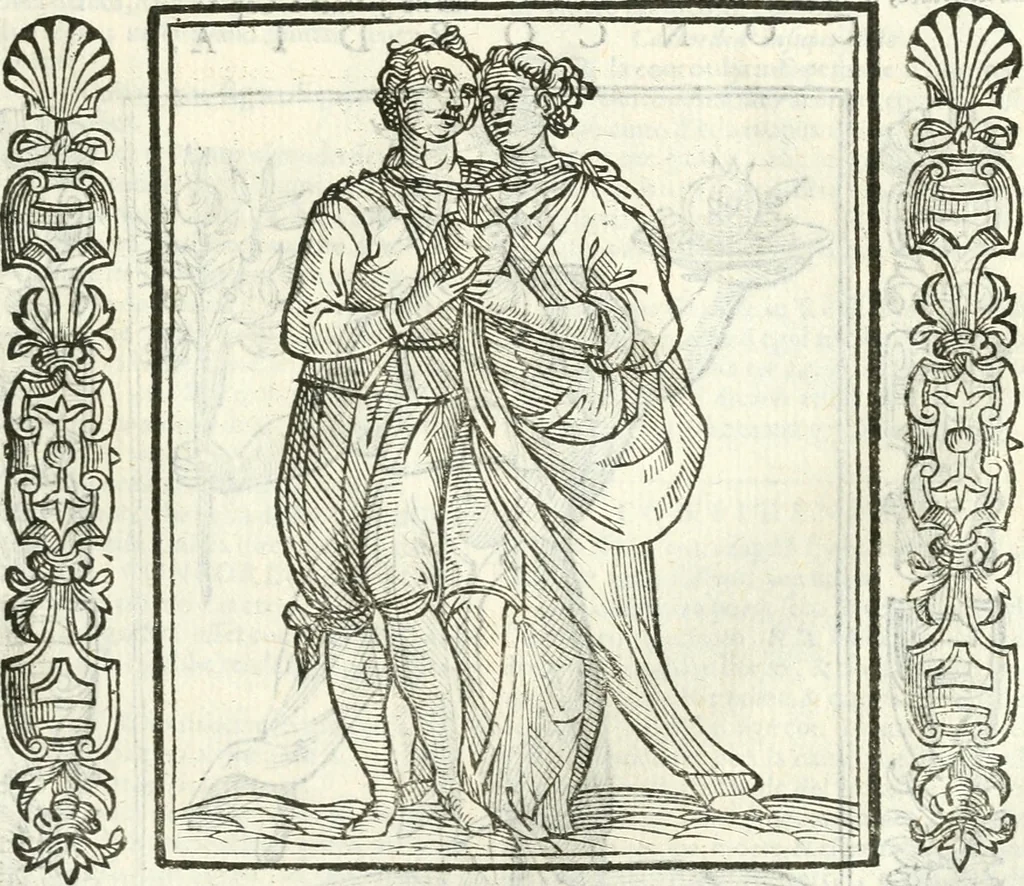 An illustration from Noua iconologia di Cesare Ripa perugino, caualier de SS. Mauritio & Lazzaro. Nella quale si descriuono diuerse imagini di virtù, vitij, affetti, passioni humane, arti, discipline, humori, elementi, corpi celesti, prouincie d'Italia, fiumi, tutte le parti del mondo, ed'altre infinite materie. Opera vtile ad oratori, predicatori, poeti, pittori, scultori, disegnatori, e ad'ogni studioso. Per inuentar concetti, emblemi, ed imprese, per diuisare qualsiuoglia apparato nuttiale, funerale, trionfale. Per rappresentar poemi drammatici, e per figurare co'suoi propij simboli ciò, che puo cadere in pensiero humano. Ampliata vltimamente dallo stesso auttore di trecento imagini, e arricchita di molti discorsi pieni di varia eruditione; con nuoui intagli, & con molti indici copiosi, 1618, leaf 144
