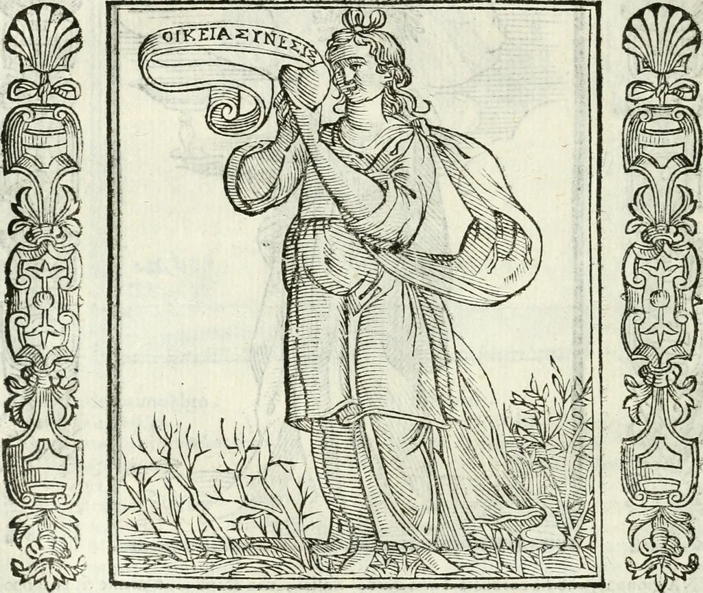 An illustration from Noua iconologia di Cesare Ripa perugino, caualier de SS. Mauritio & Lazzaro. Nella quale si descriuono diuerse imagini di virtù, vitij, affetti, passioni humane, arti, discipline, humori, elementi, corpi celesti, prouincie d'Italia, fiumi, tutte le parti del mondo, ed'altre infinite materie. Opera vtile ad oratori, predicatori, poeti, pittori, scultori, disegnatori, e ad'ogni studioso. Per inuentar concetti, emblemi, ed imprese, per diuisare qualsiuoglia apparato nuttiale, funerale, trionfale. Per rappresentar poemi drammatici, e per figurare co'suoi propij simboli ciò, che puo cadere in pensiero humano. Ampliata vltimamente dallo stesso auttore di trecento imagini, e arricchita di molti discorsi pieni di varia eruditione; con nuoui intagli, & con molti indici copiosi, 1618, leaf 149