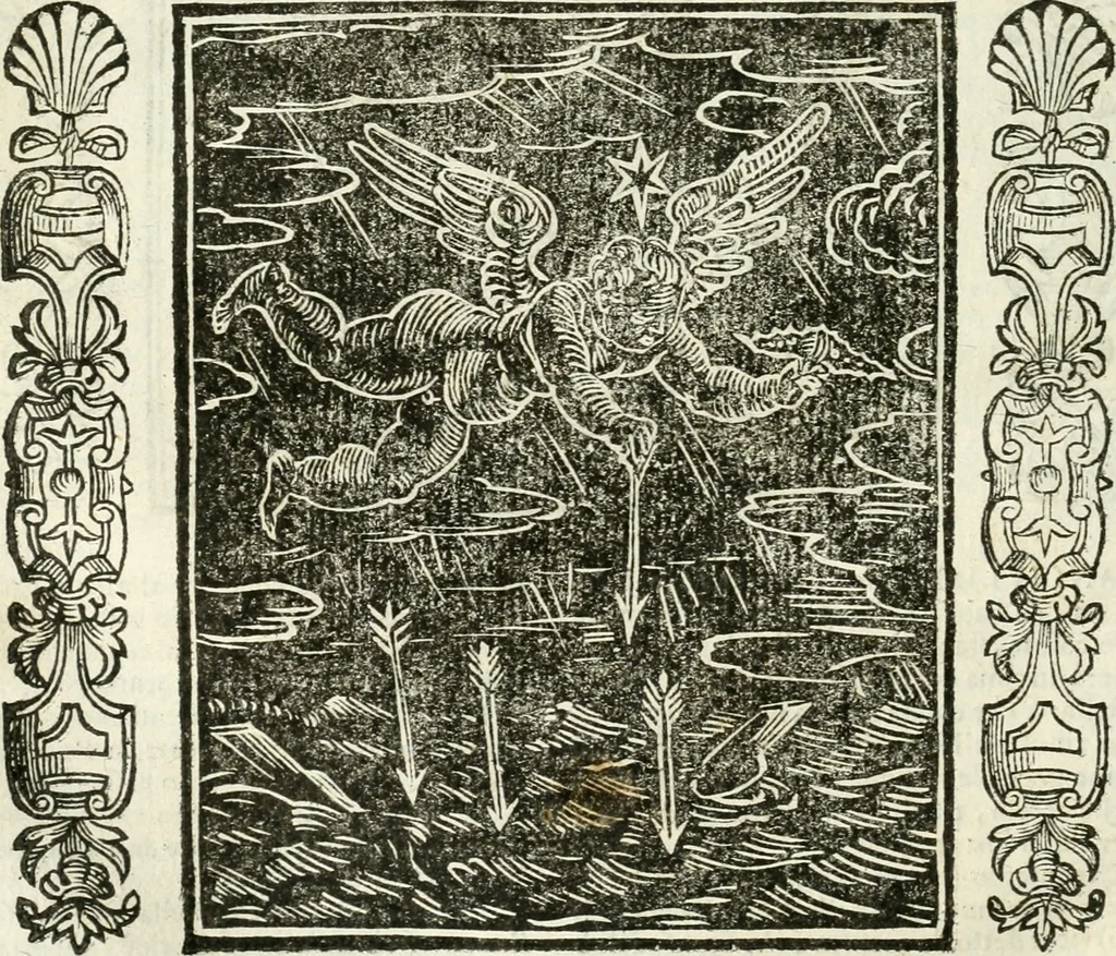 An illustration from Noua iconologia di Cesare Ripa perugino, caualier de SS. Mauritio & Lazzaro. Nella quale si descriuono diuerse imagini di virtù, vitij, affetti, passioni humane, arti, discipline, humori, elementi, corpi celesti, prouincie d'Italia, fiumi, tutte le parti del mondo, ed'altre infinite materie. Opera vtile ad oratori, predicatori, poeti, pittori, scultori, disegnatori, e ad'ogni studioso. Per inuentar concetti, emblemi, ed imprese, per diuisare qualsiuoglia apparato nuttiale, funerale, trionfale. Per rappresentar poemi drammatici, e per figurare co'suoi propij simboli ciò, che puo cadere in pensiero humano. Ampliata vltimamente dallo stesso auttore di trecento imagini, e arricchita di molti discorsi pieni di varia eruditione; con nuoui intagli, & con molti indici copiosi, 1618, leaf 165