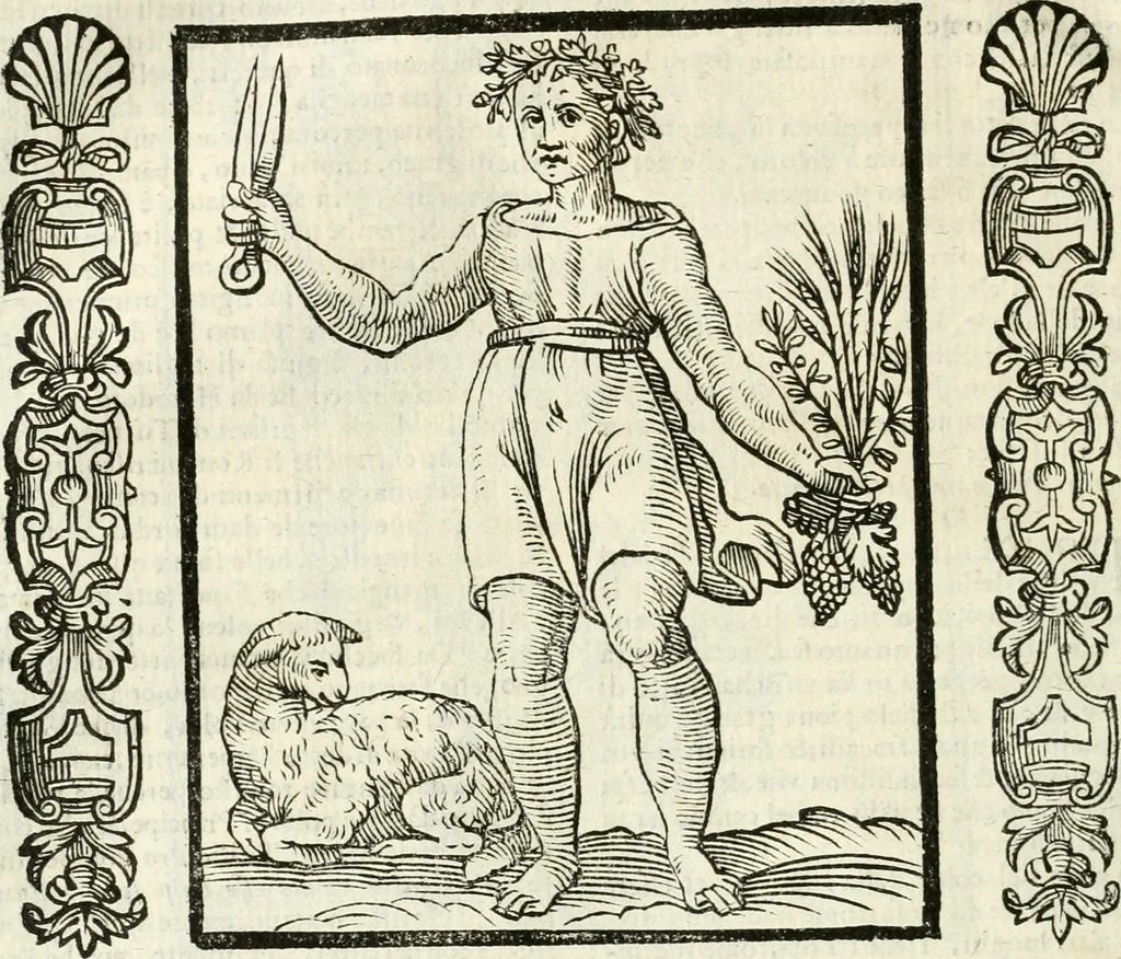 An illustration from Noua iconologia di Cesare Ripa perugino, caualier de SS. Mauritio & Lazzaro. Nella quale si descriuono diuerse imagini di virtù, vitij, affetti, passioni humane, arti, discipline, humori, elementi, corpi celesti, prouincie d'Italia, fiumi, tutte le parti del mondo, ed'altre infinite materie. Opera vtile ad oratori, predicatori, poeti, pittori, scultori, disegnatori, e ad'ogni studioso. Per inuentar concetti, emblemi, ed imprese, per diuisare qualsiuoglia apparato nuttiale, funerale, trionfale. Per rappresentar poemi drammatici, e per figurare co'suoi propij simboli ciò, che puo cadere in pensiero humano. Ampliata vltimamente dallo stesso auttore di trecento imagini, e arricchita di molti discorsi pieni di varia eruditione; con nuoui intagli, & con molti indici copiosi, 1618, leaf 171