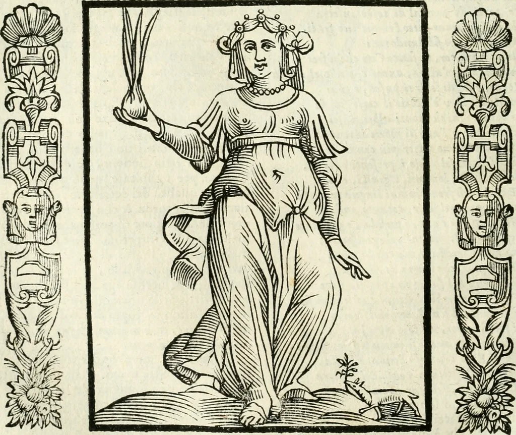 An illustration from Noua iconologia di Cesare Ripa perugino, caualier de SS. Mauritio & Lazzaro. Nella quale si descriuono diuerse imagini di virtù, vitij, affetti, passioni humane, arti, discipline, humori, elementi, corpi celesti, prouincie d'Italia, fiumi, tutte le parti del mondo, ed'altre infinite materie. Opera vtile ad oratori, predicatori, poeti, pittori, scultori, disegnatori, e ad'ogni studioso. Per inuentar concetti, emblemi, ed imprese, per diuisare qualsiuoglia apparato nuttiale, funerale, trionfale. Per rappresentar poemi drammatici, e per figurare co'suoi propij simboli ciò, che puo cadere in pensiero humano. Ampliata vltimamente dallo stesso auttore di trecento imagini, e arricchita di molti discorsi pieni di varia eruditione; con nuoui intagli, & con molti indici copiosi, 1618, leaf 187