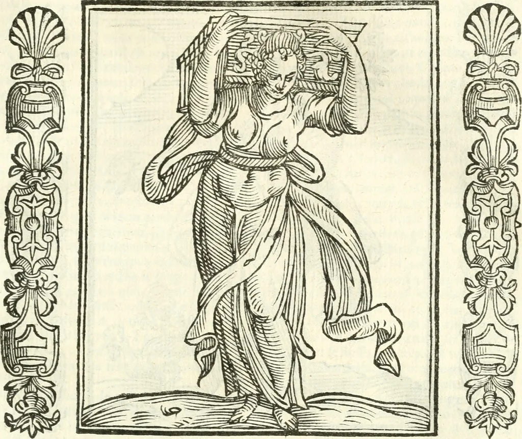 An illustration from Noua iconologia di Cesare Ripa perugino, caualier de SS. Mauritio & Lazzaro. Nella quale si descriuono diuerse imagini di virtù, vitij, affetti, passioni humane, arti, discipline, humori, elementi, corpi celesti, prouincie d'Italia, fiumi, tutte le parti del mondo, ed'altre infinite materie. Opera vtile ad oratori, predicatori, poeti, pittori, scultori, disegnatori, e ad'ogni studioso. Per inuentar concetti, emblemi, ed imprese, per diuisare qualsiuoglia apparato nuttiale, funerale, trionfale. Per rappresentar poemi drammatici, e per figurare co'suoi propij simboli ciò, che puo cadere in pensiero humano. Ampliata vltimamente dallo stesso auttore di trecento imagini, e arricchita di molti discorsi pieni di varia eruditione; con nuoui intagli, & con molti indici copiosi, 1618, leaf 190