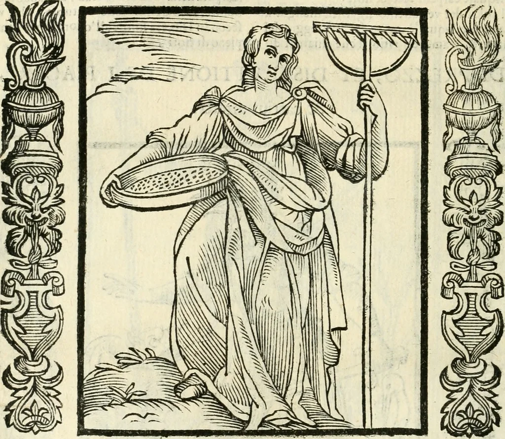 An illustration from Noua iconologia di Cesare Ripa perugino, caualier de SS. Mauritio & Lazzaro. Nella quale si descriuono diuerse imagini di virtù, vitij, affetti, passioni humane, arti, discipline, humori, elementi, corpi celesti, prouincie d'Italia, fiumi, tutte le parti del mondo, ed'altre infinite materie. Opera vtile ad oratori, predicatori, poeti, pittori, scultori, disegnatori, e ad'ogni studioso. Per inuentar concetti, emblemi, ed imprese, per diuisare qualsiuoglia apparato nuttiale, funerale, trionfale. Per rappresentar poemi drammatici, e per figurare co'suoi propij simboli ciò, che puo cadere in pensiero humano. Ampliata vltimamente dallo stesso auttore di trecento imagini, e arricchita di molti discorsi pieni di varia eruditione; con nuoui intagli, & con molti indici copiosi, 1618, leaf 197