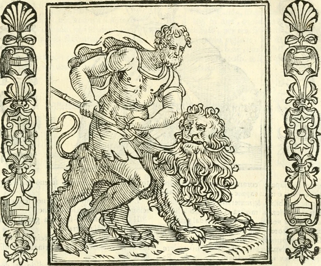 An illustration from Noua iconologia di Cesare Ripa perugino, caualier de SS. Mauritio & Lazzaro. Nella quale si descriuono diuerse imagini di virtù, vitij, affetti, passioni humane, arti, discipline, humori, elementi, corpi celesti, prouincie d'Italia, fiumi, tutte le parti del mondo, ed'altre infinite materie. Opera vtile ad oratori, predicatori, poeti, pittori, scultori, disegnatori, e ad'ogni studioso. Per inuentar concetti, emblemi, ed imprese, per diuisare qualsiuoglia apparato nuttiale, funerale, trionfale. Per rappresentar poemi drammatici, e per figurare co'suoi propij simboli ciò, che puo cadere in pensiero humano. Ampliata vltimamente dallo stesso auttore di trecento imagini, e arricchita di molti discorsi pieni di varia eruditione; con nuoui intagli, & con molti indici copiosi, 1618, leaf 202