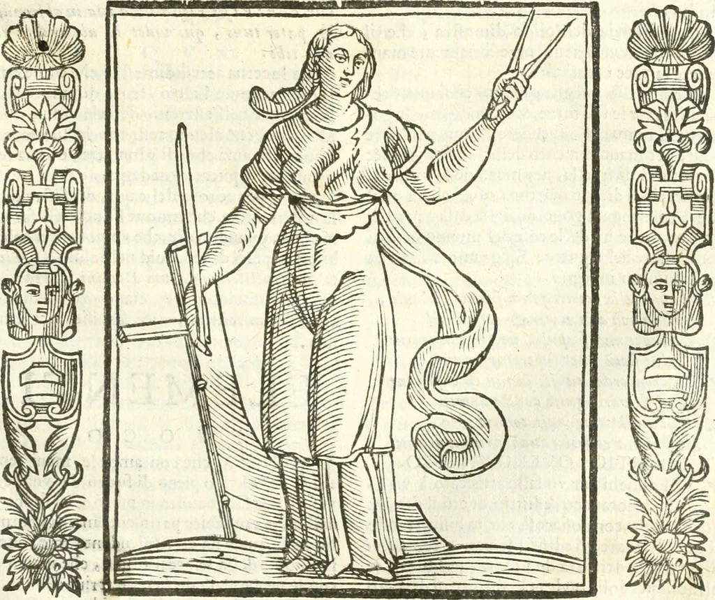 An illustration from Noua iconologia di Cesare Ripa perugino, caualier de SS. Mauritio & Lazzaro. Nella quale si descriuono diuerse imagini di virtù, vitij, affetti, passioni humane, arti, discipline, humori, elementi, corpi celesti, prouincie d'Italia, fiumi, tutte le parti del mondo, ed'altre infinite materie. Opera vtile ad oratori, predicatori, poeti, pittori, scultori, disegnatori, e ad'ogni studioso. Per inuentar concetti, emblemi, ed imprese, per diuisare qualsiuoglia apparato nuttiale, funerale, trionfale. Per rappresentar poemi drammatici, e per figurare co'suoi propij simboli ciò, che puo cadere in pensiero humano. Ampliata vltimamente dallo stesso auttore di trecento imagini, e arricchita di molti discorsi pieni di varia eruditione; con nuoui intagli, & con molti indici copiosi, 1618, leaf 204