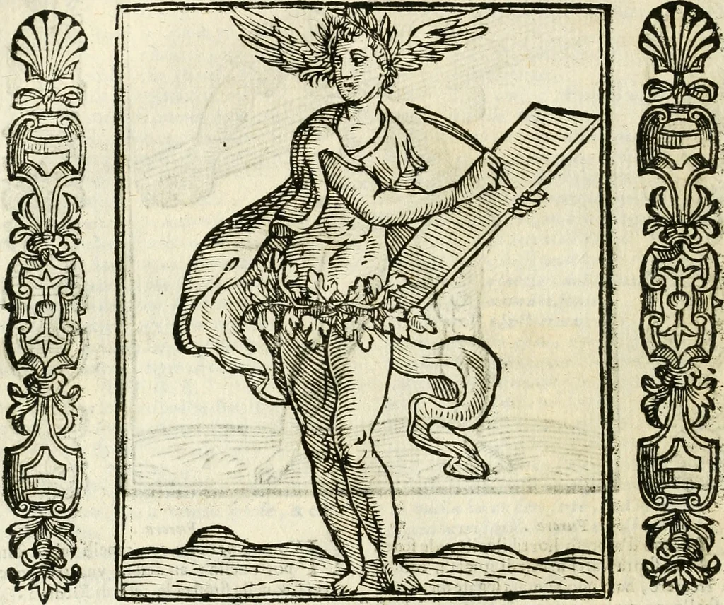 An illustration from Noua iconologia di Cesare Ripa perugino, caualier de SS. Mauritio & Lazzaro. Nella quale si descriuono diuerse imagini di virtù, vitij, affetti, passioni humane, arti, discipline, humori, elementi, corpi celesti, prouincie d'Italia, fiumi, tutte le parti del mondo, ed'altre infinite materie. Opera vtile ad oratori, predicatori, poeti, pittori, scultori, disegnatori, e ad'ogni studioso. Per inuentar concetti, emblemi, ed imprese, per diuisare qualsiuoglia apparato nuttiale, funerale, trionfale. Per rappresentar poemi drammatici, e per figurare co'suoi propij simboli ciò, che puo cadere in pensiero humano. Ampliata vltimamente dallo stesso auttore di trecento imagini, e arricchita di molti discorsi pieni di varia eruditione; con nuoui intagli, & con molti indici copiosi, 1618, leaf 263