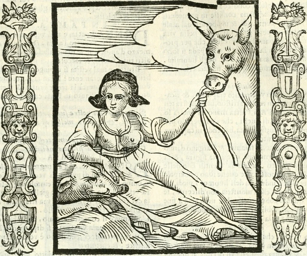 An illustration from Noua iconologia di Cesare Ripa perugino, caualier de SS. Mauritio & Lazzaro. Nella quale si descriuono diuerse imagini di virtù, vitij, affetti, passioni humane, arti, discipline, humori, elementi, corpi celesti, prouincie d'Italia, fiumi, tutte le parti del mondo, ed'altre infinite materie. Opera vtile ad oratori, predicatori, poeti, pittori, scultori, disegnatori, e ad'ogni studioso. Per inuentar concetti, emblemi, ed imprese, per diuisare qualsiuoglia apparato nuttiale, funerale, trionfale. Per rappresentar poemi drammatici, e per figurare co'suoi propij simboli ciò, che puo cadere in pensiero humano. Ampliata vltimamente dallo stesso auttore di trecento imagini, e arricchita di molti discorsi pieni di varia eruditione; con nuoui intagli, & con molti indici copiosi, 1618, leaf 304