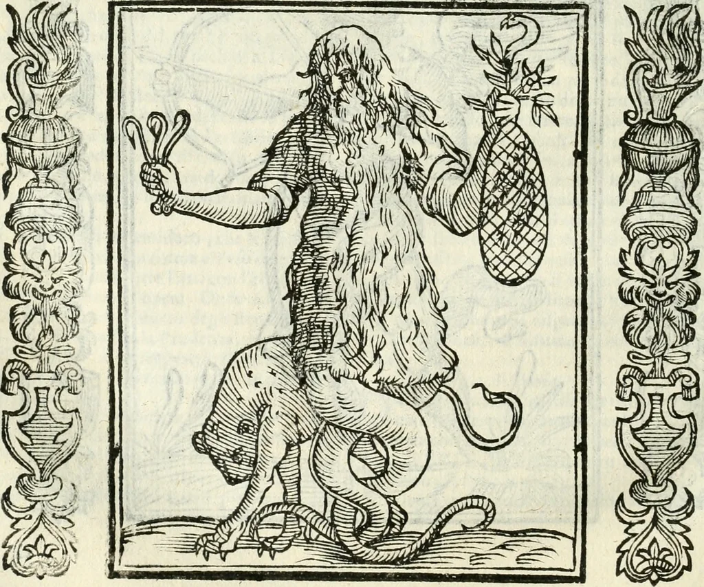 An illustration from Noua iconologia di Cesare Ripa perugino, caualier de SS. Mauritio & Lazzaro. Nella quale si descriuono diuerse imagini di virtù, vitij, affetti, passioni humane, arti, discipline, humori, elementi, corpi celesti, prouincie d'Italia, fiumi, tutte le parti del mondo, ed'altre infinite materie. Opera vtile ad oratori, predicatori, poeti, pittori, scultori, disegnatori, e ad'ogni studioso. Per inuentar concetti, emblemi, ed imprese, per diuisare qualsiuoglia apparato nuttiale, funerale, trionfale. Per rappresentar poemi drammatici, e per figurare co'suoi propij simboli ciò, che puo cadere in pensiero humano. Ampliata vltimamente dallo stesso auttore di trecento imagini, e arricchita di molti discorsi pieni di varia eruditione; con nuoui intagli, & con molti indici copiosi, 1618, leaf 307