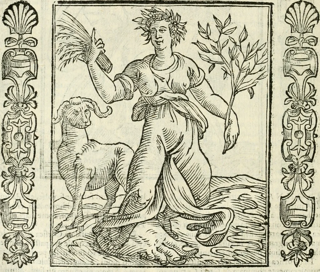 An illustration from Noua iconologia di Cesare Ripa perugino, caualier de SS. Mauritio & Lazzaro. Nella quale si descriuono diuerse imagini di virtù, vitij, affetti, passioni humane, arti, discipline, humori, elementi, corpi celesti, prouincie d'Italia, fiumi, tutte le parti del mondo, ed'altre infinite materie. Opera vtile ad oratori, predicatori, poeti, pittori, scultori, disegnatori, e ad'ogni studioso. Per inuentar concetti, emblemi, ed imprese, per diuisare qualsiuoglia apparato nuttiale, funerale, trionfale. Per rappresentar poemi drammatici, e per figurare co'suoi propij simboli ciò, che puo cadere in pensiero humano. Ampliata vltimamente dallo stesso auttore di trecento imagini, e arricchita di molti discorsi pieni di varia eruditione; con nuoui intagli, & con molti indici copiosi, 1618, leaf 351