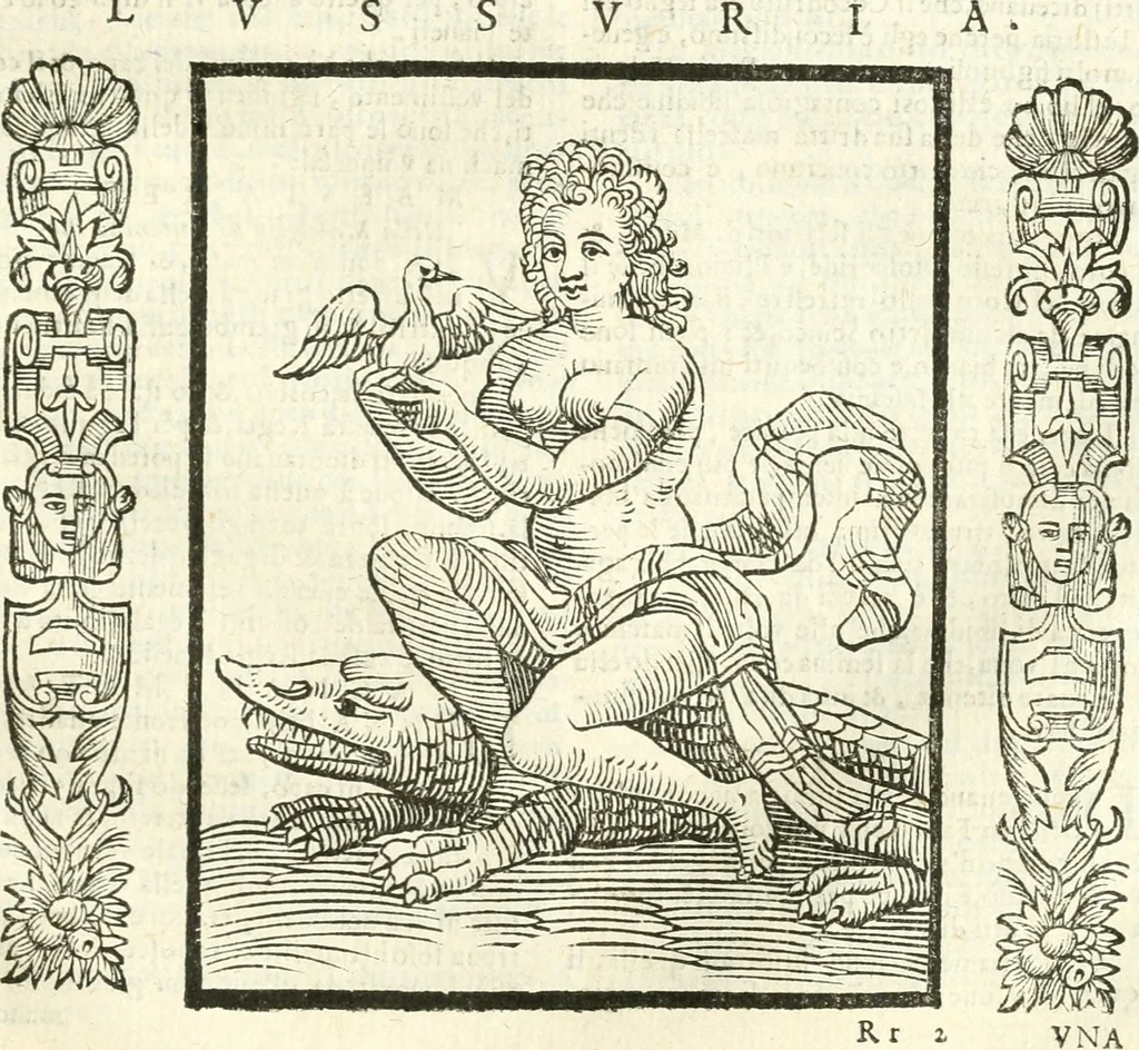 An illustration from Noua iconologia di Cesare Ripa perugino, caualier de SS. Mauritio & Lazzaro. Nella quale si descriuono diuerse imagini di virtù, vitij, affetti, passioni humane, arti, discipline, humori, elementi, corpi celesti, prouincie d'Italia, fiumi, tutte le parti del mondo, ed'altre infinite materie. Opera vtile ad oratori, predicatori, poeti, pittori, scultori, disegnatori, e ad'ogni studioso. Per inuentar concetti, emblemi, ed imprese, per diuisare qualsiuoglia apparato nuttiale, funerale, trionfale. Per rappresentar poemi drammatici, e per figurare co'suoi propij simboli ciò, che puo cadere in pensiero humano. Ampliata vltimamente dallo stesso auttore di trecento imagini, e arricchita di molti discorsi pieni di varia eruditione; con nuoui intagli, & con molti indici copiosi, 1618, leaf 366