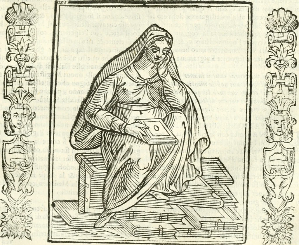 An illustration from Noua iconologia di Cesare Ripa perugino, caualier de SS. Mauritio & Lazzaro. Nella quale si descriuono diuerse imagini di virtù, vitij, affetti, passioni humane, arti, discipline, humori, elementi, corpi celesti, prouincie d'Italia, fiumi, tutte le parti del mondo, ed'altre infinite materie. Opera vtile ad oratori, predicatori, poeti, pittori, scultori, disegnatori, e ad'ogni studioso. Per inuentar concetti, emblemi, ed imprese, per diuisare qualsiuoglia apparato nuttiale, funerale, trionfale. Per rappresentar poemi drammatici, e per figurare co'suoi propij simboli ciò, che puo cadere in pensiero humano. Ampliata vltimamente dallo stesso auttore di trecento imagini, e arricchita di molti discorsi pieni di varia eruditione; con nuoui intagli, & con molti indici copiosi, 1618, leaf 374