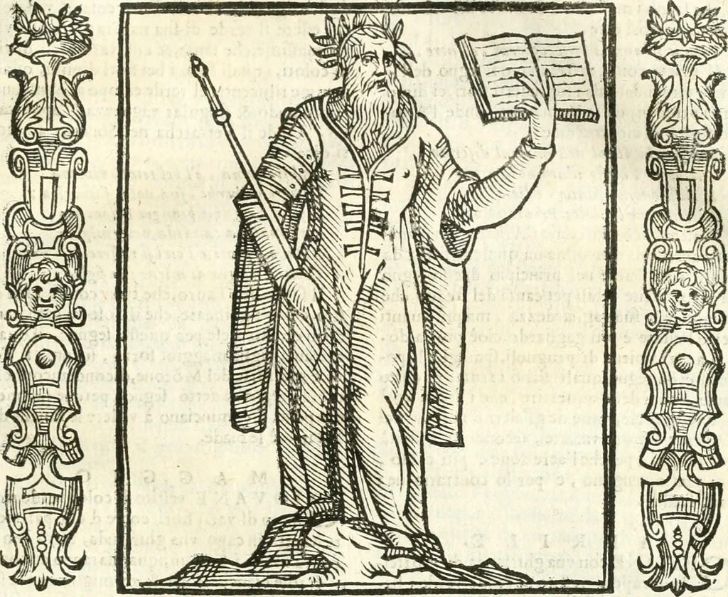 An illustration from Noua iconologia di Cesare Ripa perugino, caualier de SS. Mauritio & Lazzaro. Nella quale si descriuono diuerse imagini di virtù, vitij, affetti, passioni humane, arti, discipline, humori, elementi, corpi celesti, prouincie d'Italia, fiumi, tutte le parti del mondo, ed'altre infinite materie. Opera vtile ad oratori, predicatori, poeti, pittori, scultori, disegnatori, e ad'ogni studioso. Per inuentar concetti, emblemi, ed imprese, per diuisare qualsiuoglia apparato nuttiale, funerale, trionfale. Per rappresentar poemi drammatici, e per figurare co'suoi propij simboli ciò, che puo cadere in pensiero humano. Ampliata vltimamente dallo stesso auttore di trecento imagini, e arricchita di molti discorsi pieni di varia eruditione; con nuoui intagli, & con molti indici copiosi, 1618, leaf 380