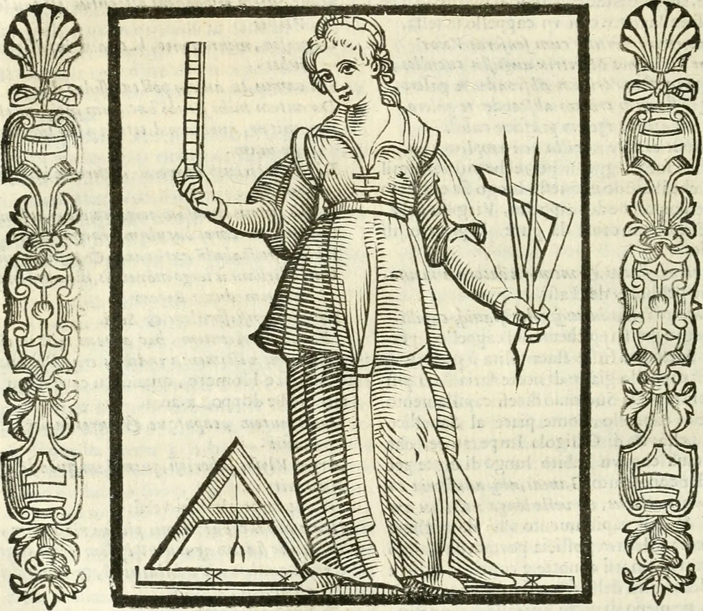 An illustration from Noua iconologia di Cesare Ripa perugino, caualier de SS. Mauritio & Lazzaro. Nella quale si descriuono diuerse imagini di virtù, vitij, affetti, passioni humane, arti, discipline, humori, elementi, corpi celesti, prouincie d'Italia, fiumi, tutte le parti del mondo, ed'altre infinite materie. Opera vtile ad oratori, predicatori, poeti, pittori, scultori, disegnatori, e ad'ogni studioso. Per inuentar concetti, emblemi, ed imprese, per diuisare qualsiuoglia apparato nuttiale, funerale, trionfale. Per rappresentar poemi drammatici, e per figurare co'suoi propij simboli ciò, che puo cadere in pensiero humano. Ampliata vltimamente dallo stesso auttore di trecento imagini, e arricchita di molti discorsi pieni di varia eruditione; con nuoui intagli, & con molti indici copiosi, 1618, leaf 393