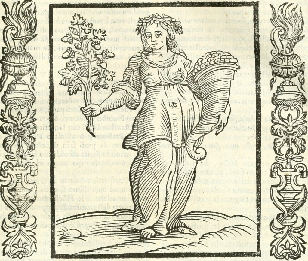 An illustration from Noua iconologia di Cesare Ripa perugino, caualier de SS. Mauritio & Lazzaro. Nella quale si descriuono diuerse imagini di virtù, vitij, affetti, passioni humane, arti, discipline, humori, elementi, corpi celesti, prouincie d'Italia, fiumi, tutte le parti del mondo, ed'altre infinite materie. Opera vtile ad oratori, predicatori, poeti, pittori, scultori, disegnatori, e ad'ogni studioso. Per inuentar concetti, emblemi, ed imprese, per diuisare qualsiuoglia apparato nuttiale, funerale, trionfale. Per rappresentar poemi drammatici, e per figurare co'suoi propij simboli ciò, che puo cadere in pensiero humano. Ampliata vltimamente dallo stesso auttore di trecento imagini, e arricchita di molti discorsi pieni di varia eruditione; con nuoui intagli, & con molti indici copiosi, 1618, leaf 476