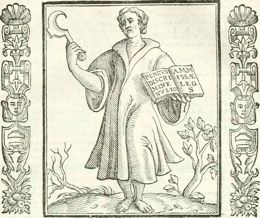 An illustration from Noua iconologia di Cesare Ripa perugino, caualier de SS. Mauritio & Lazzaro. Nella quale si descriuono diuerse imagini di virtù, vitij, affetti, passioni humane, arti, discipline, humori, elementi, corpi celesti, prouincie d'Italia, fiumi, tutte le parti del mondo, ed'altre infinite materie. Opera vtile ad oratori, predicatori, poeti, pittori, scultori, disegnatori, e ad'ogni studioso. Per inuentar concetti, emblemi, ed imprese, per diuisare qualsiuoglia apparato nuttiale, funerale, trionfale. Per rappresentar poemi drammatici, e per figurare co'suoi propij simboli ciò, che puo cadere in pensiero humano. Ampliata vltimamente dallo stesso auttore di trecento imagini, e arricchita di molti discorsi pieni di varia eruditione; con nuoui intagli, & con molti indici copiosi, 1618, leaf 498