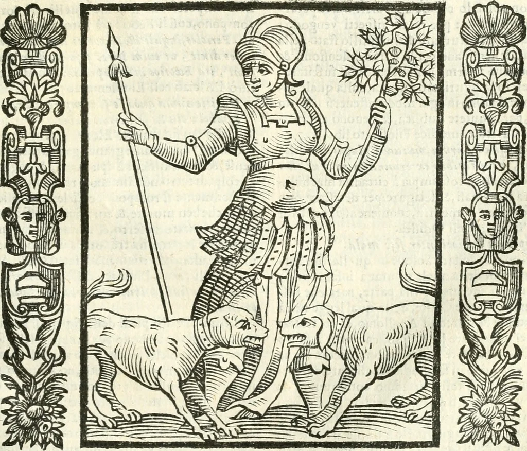 An illustration from Noua iconologia di Cesare Ripa perugino, caualier de SS. Mauritio & Lazzaro. Nella quale si descriuono diuerse imagini di virtù, vitij, affetti, passioni humane, arti, discipline, humori, elementi, corpi celesti, prouincie d'Italia, fiumi, tutte le parti del mondo, ed'altre infinite materie. Opera vtile ad oratori, predicatori, poeti, pittori, scultori, disegnatori, e ad'ogni studioso. Per inuentar concetti, emblemi, ed imprese, per diuisare qualsiuoglia apparato nuttiale, funerale, trionfale. Per rappresentar poemi drammatici, e per figurare co'suoi propij simboli ciò, che puo cadere in pensiero humano. Ampliata vltimamente dallo stesso auttore di trecento imagini, e arricchita di molti discorsi pieni di varia eruditione; con nuoui intagli, & con molti indici copiosi, 1618, leaf 518