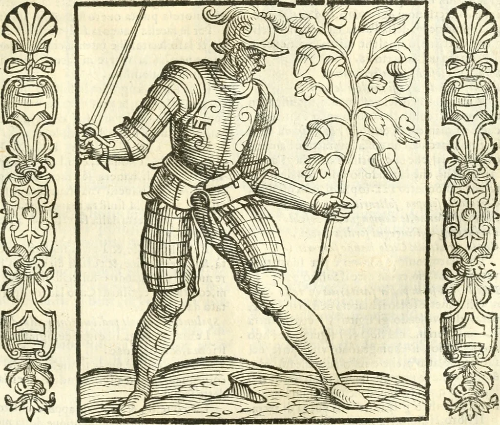 An illustration from Noua iconologia di Cesare Ripa perugino, caualier de SS. Mauritio & Lazzaro. Nella quale si descriuono diuerse imagini di virtù, vitij, affetti, passioni humane, arti, discipline, humori, elementi, corpi celesti, prouincie d'Italia, fiumi, tutte le parti del mondo, ed'altre infinite materie. Opera vtile ad oratori, predicatori, poeti, pittori, scultori, disegnatori, e ad'ogni studioso. Per inuentar concetti, emblemi, ed imprese, per diuisare qualsiuoglia apparato nuttiale, funerale, trionfale. Per rappresentar poemi drammatici, e per figurare co'suoi propij simboli ciò, che puo cadere in pensiero humano. Ampliata vltimamente dallo stesso auttore di trecento imagini, e arricchita di molti discorsi pieni di varia eruditione; con nuoui intagli, & con molti indici copiosi, 1618, leaf 530