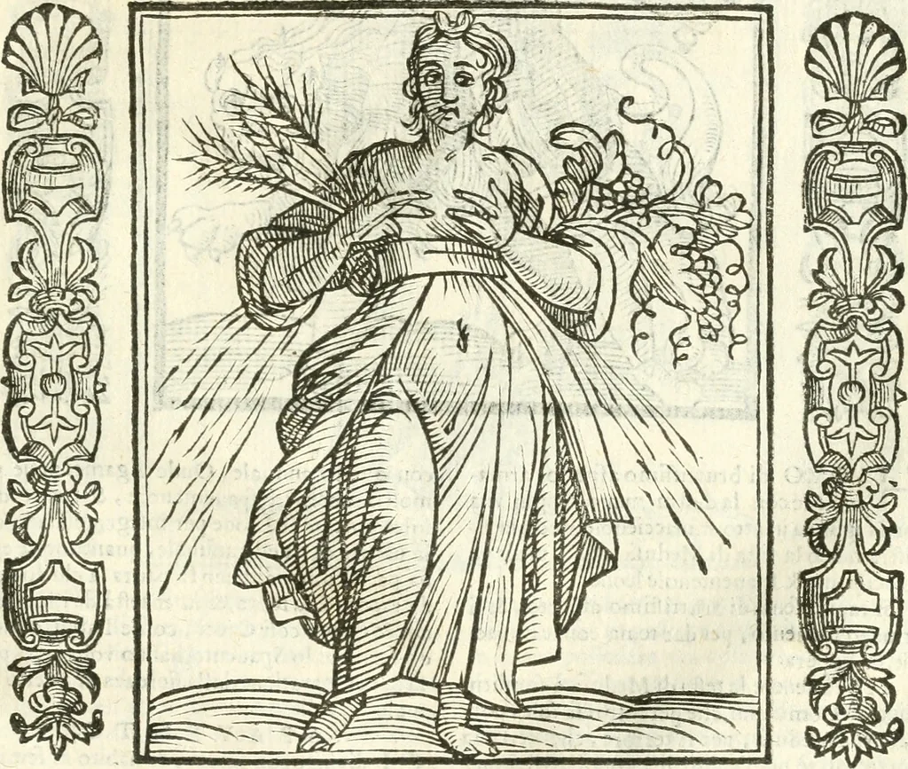 An illustration from Noua iconologia di Cesare Ripa perugino, caualier de SS. Mauritio & Lazzaro. Nella quale si descriuono diuerse imagini di virtù, vitij, affetti, passioni humane, arti, discipline, humori, elementi, corpi celesti, prouincie d'Italia, fiumi, tutte le parti del mondo, ed'altre infinite materie. Opera vtile ad oratori, predicatori, poeti, pittori, scultori, disegnatori, e ad'ogni studioso. Per inuentar concetti, emblemi, ed imprese, per diuisare qualsiuoglia apparato nuttiale, funerale, trionfale. Per rappresentar poemi drammatici, e per figurare co'suoi propij simboli ciò, che puo cadere in pensiero humano. Ampliata vltimamente dallo stesso auttore di trecento imagini, e arricchita di molti discorsi pieni di varia eruditione; con nuoui intagli, & con molti indici copiosi, 1618, leaf 540