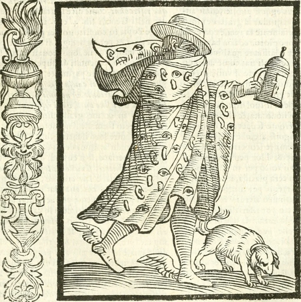 An illustration from Noua iconologia di Cesare Ripa perugino, caualier de SS. Mauritio & Lazzaro. Nella quale si descriuono diuerse imagini di virtù, vitij, affetti, passioni humane, arti, discipline, humori, elementi, corpi celesti, prouincie d'Italia, fiumi, tutte le parti del mondo, ed'altre infinite materie. Opera vtile ad oratori, predicatori, poeti, pittori, scultori, disegnatori, e ad'ogni studioso. Per inuentar concetti, emblemi, ed imprese, per diuisare qualsiuoglia apparato nuttiale, funerale, trionfale. Per rappresentar poemi drammatici, e per figurare co'suoi propij simboli ciò, che puo cadere in pensiero humano. Ampliata vltimamente dallo stesso auttore di trecento imagini, e arricchita di molti discorsi pieni di varia eruditione; con nuoui intagli, & con molti indici copiosi, 1618, leaf 544