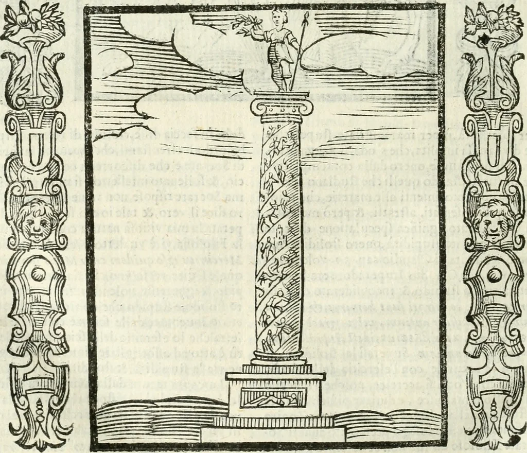 An illustration from Noua iconologia di Cesare Ripa perugino, caualier de SS. Mauritio & Lazzaro. Nella quale si descriuono diuerse imagini di virtù, vitij, affetti, passioni humane, arti, discipline, humori, elementi, corpi celesti, prouincie d'Italia, fiumi, tutte le parti del mondo, ed'altre infinite materie. Opera vtile ad oratori, predicatori, poeti, pittori, scultori, disegnatori, e ad'ogni studioso. Per inuentar concetti, emblemi, ed imprese, per diuisare qualsiuoglia apparato nuttiale, funerale, trionfale. Per rappresentar poemi drammatici, e per figurare co'suoi propij simboli ciò, che puo cadere in pensiero humano. Ampliata vltimamente dallo stesso auttore di trecento imagini, e arricchita di molti discorsi pieni di varia eruditione; con nuoui intagli, & con molti indici copiosi, 1618, leaf 563