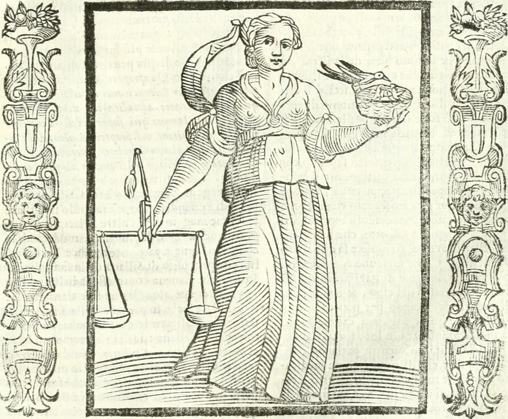 An illustration from Noua iconologia di Cesare Ripa perugino, caualier de SS. Mauritio & Lazzaro. Nella quale si descriuono diuerse imagini di virtù, vitij, affetti, passioni humane, arti, discipline, humori, elementi, corpi celesti, prouincie d'Italia, fiumi, tutte le parti del mondo, ed'altre infinite materie. Opera vtile ad oratori, predicatori, poeti, pittori, scultori, disegnatori, e ad'ogni studioso. Per inuentar concetti, emblemi, ed imprese, per diuisare qualsiuoglia apparato nuttiale, funerale, trionfale. Per rappresentar poemi drammatici, e per figurare co'suoi propij simboli ciò, che puo cadere in pensiero humano. Ampliata vltimamente dallo stesso auttore di trecento imagini, e arricchita di molti discorsi pieni di varia eruditione; con nuoui intagli, & con molti indici copiosi, 1618, leaf 610