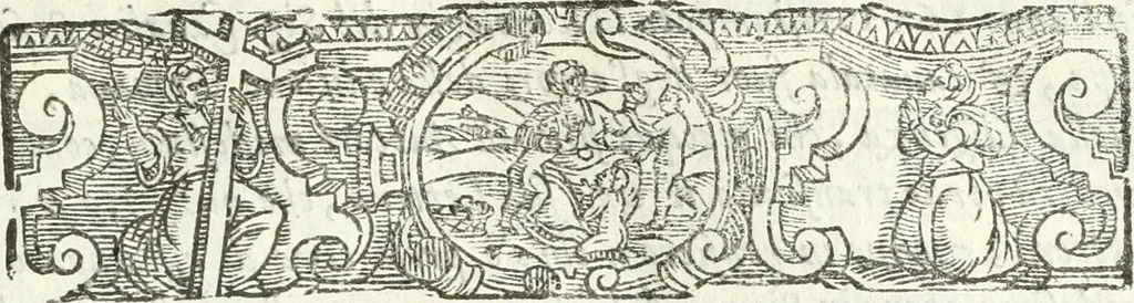 An illustration from Noua iconologia di Cesare Ripa perugino, caualier de SS. Mauritio & Lazzaro. Nella quale si descriuono diuerse imagini di virtù, vitij, affetti, passioni humane, arti, discipline, humori, elementi, corpi celesti, prouincie d'Italia, fiumi, tutte le parti del mondo, ed'altre infinite materie. Opera vtile ad oratori, predicatori, poeti, pittori, scultori, disegnatori, e ad'ogni studioso. Per inuentar concetti, emblemi, ed imprese, per diuisare qualsiuoglia apparato nuttiale, funerale, trionfale. Per rappresentar poemi drammatici, e per figurare co'suoi propij simboli ciò, che puo cadere in pensiero humano. Ampliata vltimamente dallo stesso auttore di trecento imagini, e arricchita di molti discorsi pieni di varia eruditione; con nuoui intagli, & con molti indici copiosi, 1618, leaf 8