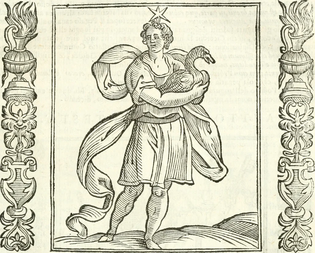 An illustration from Noua iconologia di Cesare Ripa perugino, caualier de SS. Mauritio & Lazzaro. Nella quale si descriuono diuerse imagini di virtù, vitij, affetti, passioni humane, arti, discipline, humori, elementi, corpi celesti, prouincie d'Italia, fiumi, tutte le parti del mondo, ed'altre infinite materie. Opera vtile ad oratori, predicatori, poeti, pittori, scultori, disegnatori, e ad'ogni studioso. Per inuentar concetti, emblemi, ed imprese, per diuisare qualsiuoglia apparato nuttiale, funerale, trionfale. Per rappresentar poemi drammatici, e per figurare co'suoi propij simboli ciò, che puo cadere in pensiero humano. Ampliata vltimamente dallo stesso auttore di trecento imagini, e arricchita di molti discorsi pieni di varia eruditione; con nuoui intagli, & con molti indici copiosi, 1618, leaf 94