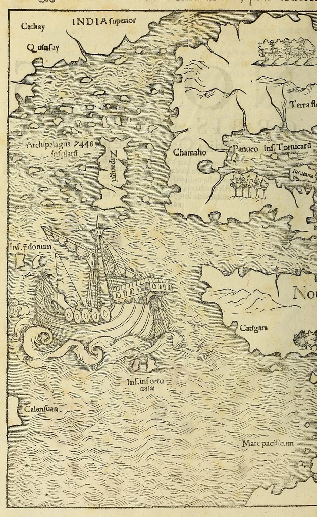 An illustration from Nouus orbis regionum ac insularum ueteribus incognitarum,, 1532, leaf 54