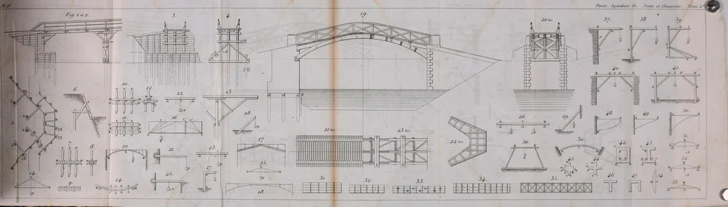 An illustration from Nouveau manuel des ponts et chaussées, 1838, leaf 354