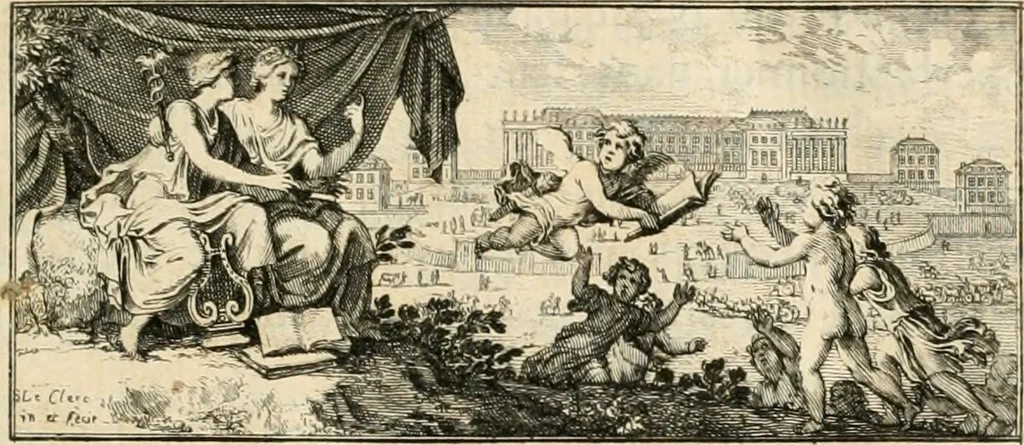 An illustration from Nouveau traité de toute l'architecture, ou, L'art de bastir : utile aux entrepreneurs et aux ouvriers : on y trouvera aisément & sans fraction le mesure de chaque ordre de colonnes, & ce qu'il faut observer dans les edifices publics ou particuliers : avec un dictionnaire des termes d'architecture, &c., 1714, leaf 20
