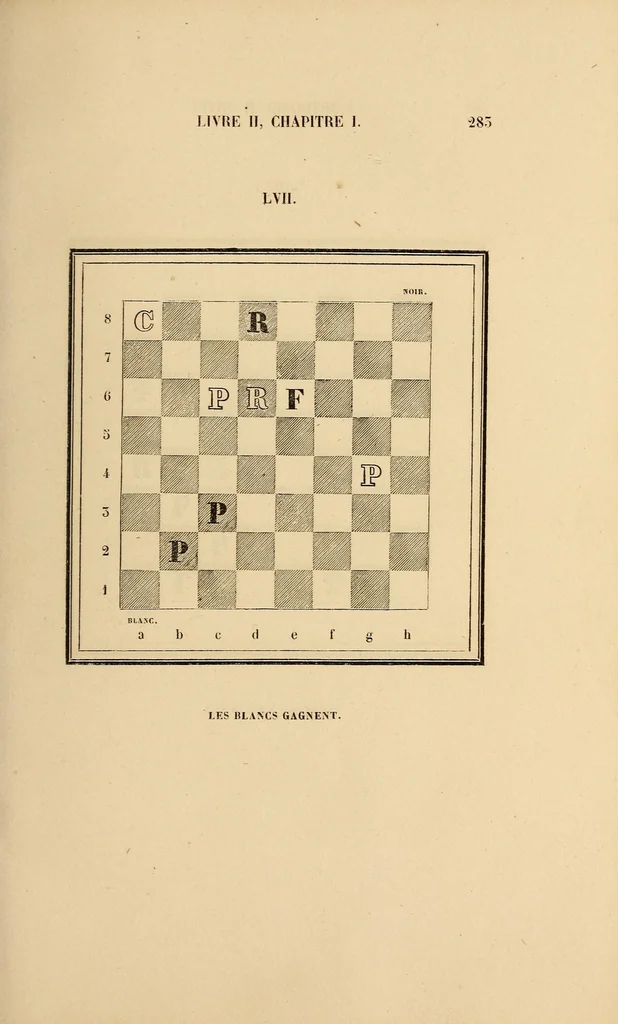 An illustration from Nouveau traité du jeu des échecs, 1842, leaf 311