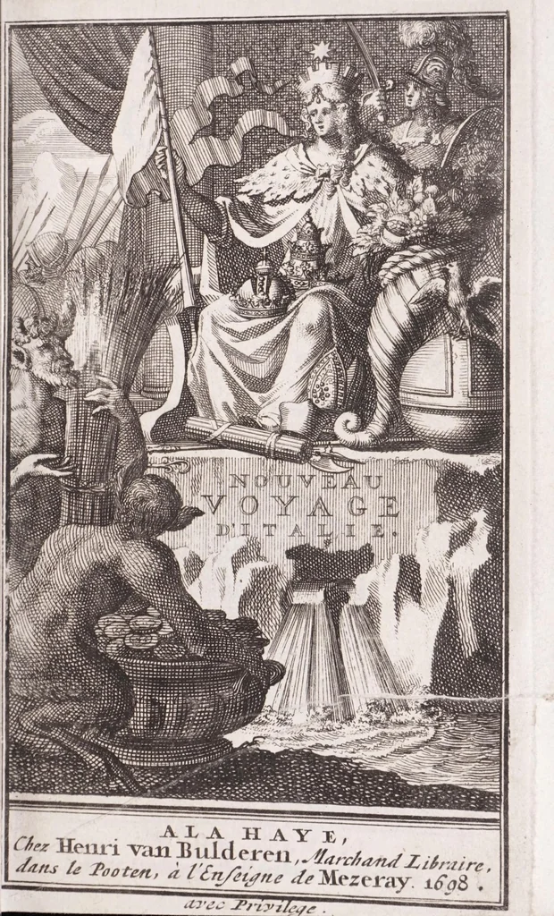 An illustration from Nouveau voyage d'Italie, avec un memoire contenant des avis utiles à ceux qui voudront faire le mesme voyage, 1698, leaf 5