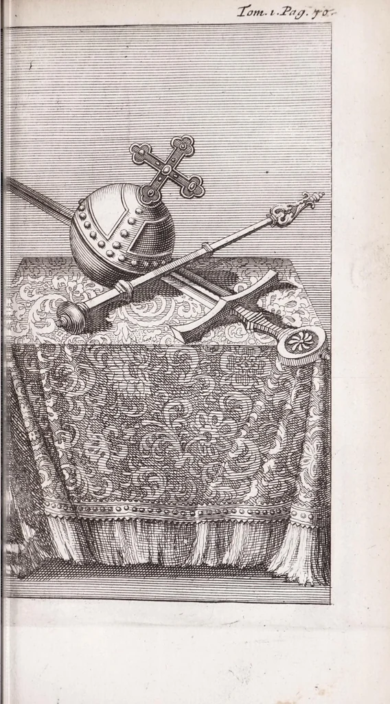 An illustration from Nouveau voyage d'Italie, avec un memoire contenant des avis utiles à ceux qui voudront faire le mesme voyage, 1694, leaf 107