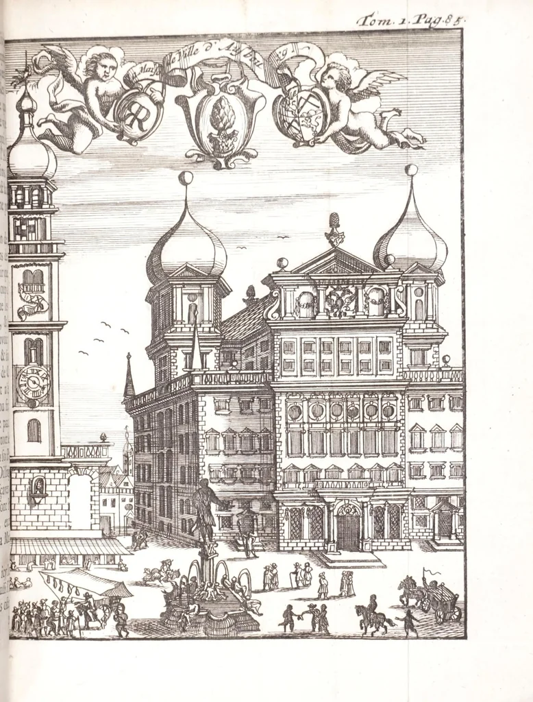 An illustration from Nouveau voyage d'Italie, avec un memoire contenant des avis utiles à ceux qui voudront faire le mesme voyage, 1694, leaf 127