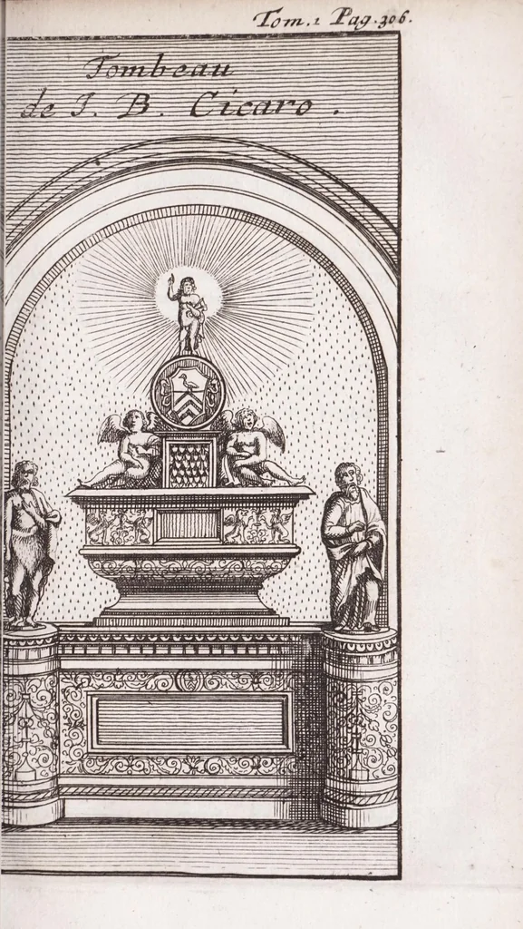 An illustration from Nouveau voyage d'Italie, avec un memoire contenant des avis utiles à ceux qui voudront faire le mesme voyage, 1694, leaf 407