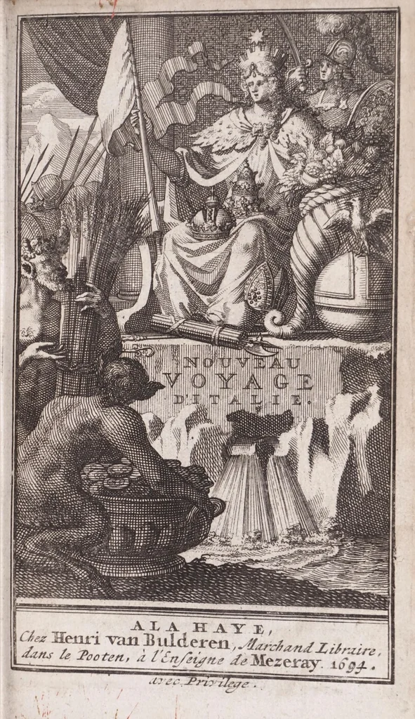 An illustration from Nouveau voyage d'Italie, avec un memoire contenant des avis utiles à ceux qui voudront faire le mesme voyage, 1694, leaf 5