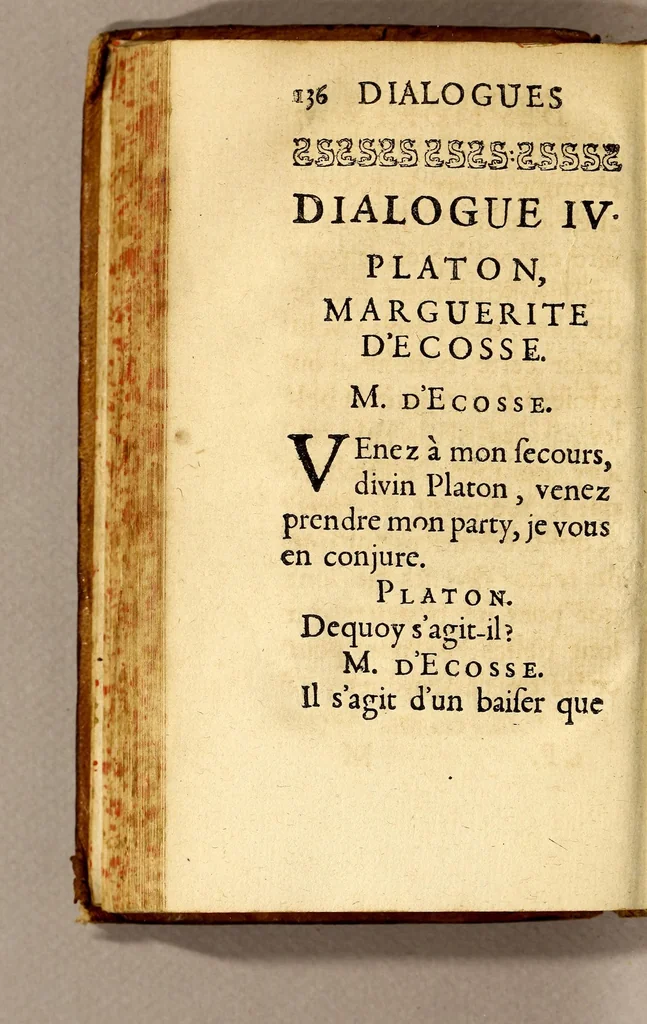 An illustration from Nouveaux dialogues des morts, 1683, leaf 152