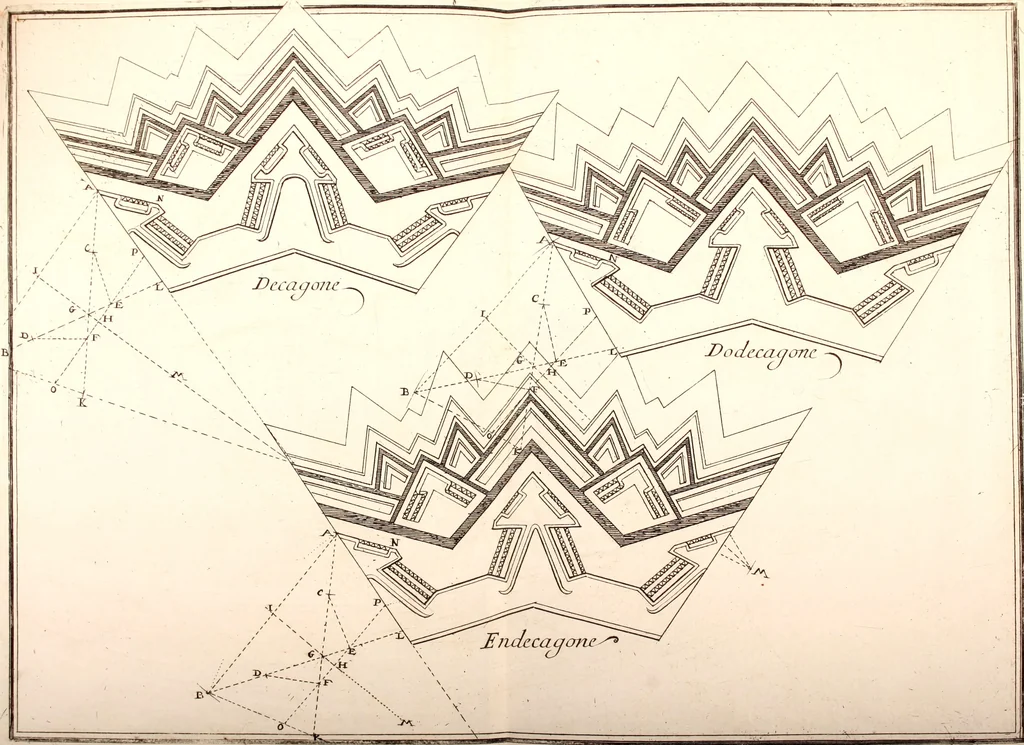 An illustration from Nouvelle maniere de fortifier les places, 1683, leaf 101
