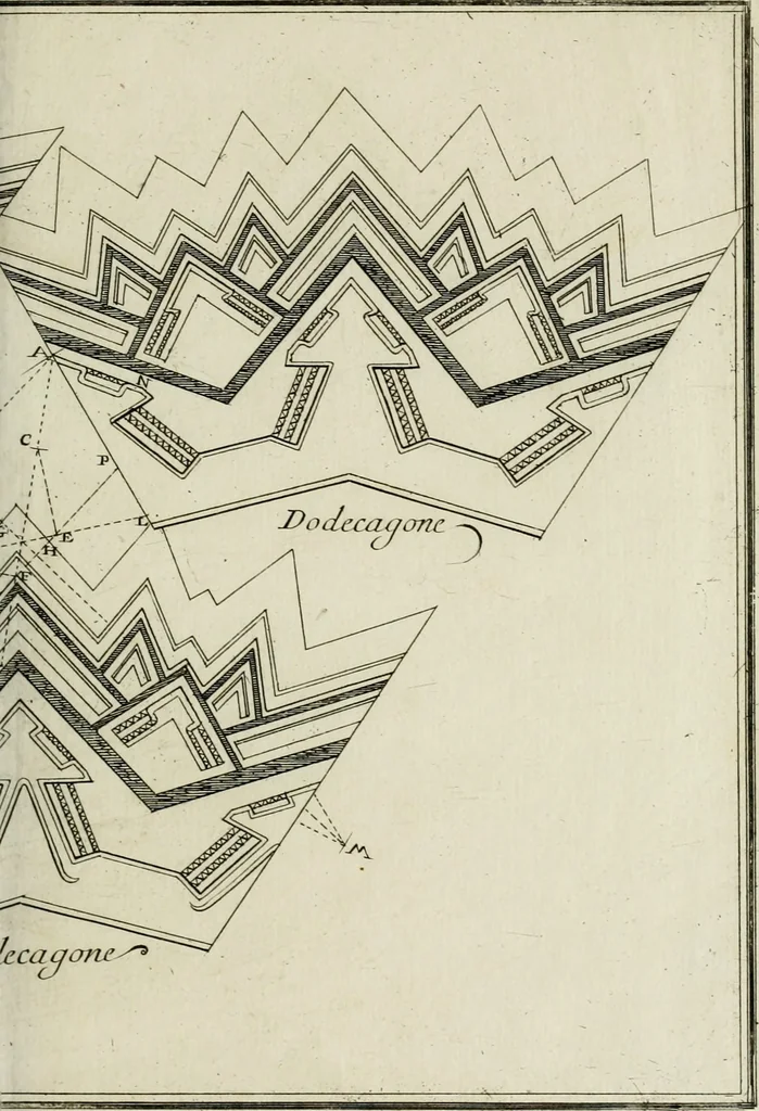 An illustration from Nouvelle maniere de fortifier les places, 1683, leaf 102