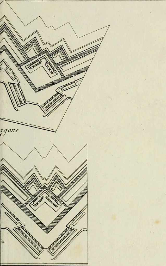 An illustration from Nouvelle maniere de fortifier les places, 1683, leaf 106
