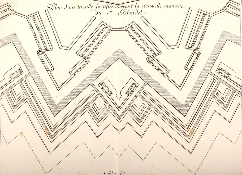 An illustration from Nouvelle maniere de fortifier les places, 1683, leaf 109