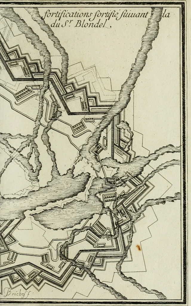An illustration from Nouvelle maniere de fortifier les places, 1683, leaf 126