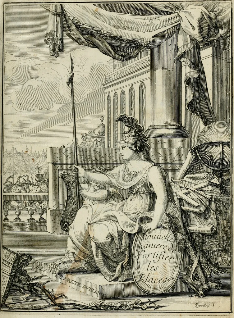 An illustration from Nouvelle maniere de fortifier les places, 1683, leaf 6