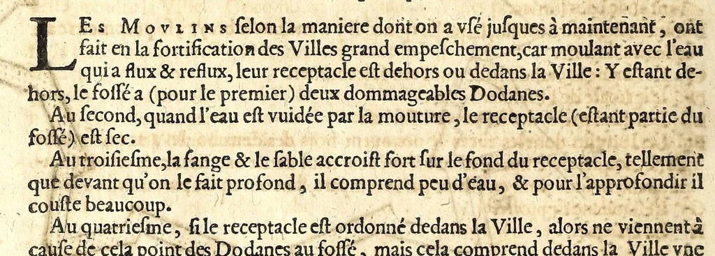 An illustration from Nouvelle maniere de fortification par escluses, 1618, leaf 36