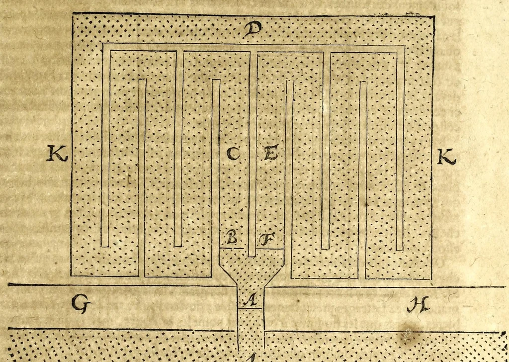 An illustration from Nouvelle maniere de fortification par escluses, 1618, leaf 51
